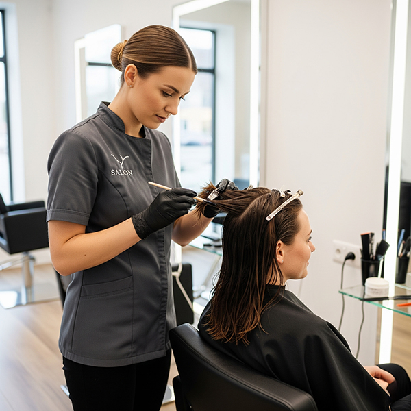 فرآیند کراتین مو در سالن زیبایی