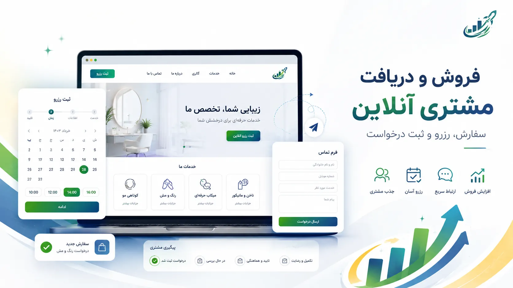 امکانات مورد نیاز سیستم رزرو آنلاین سالن زیبایی